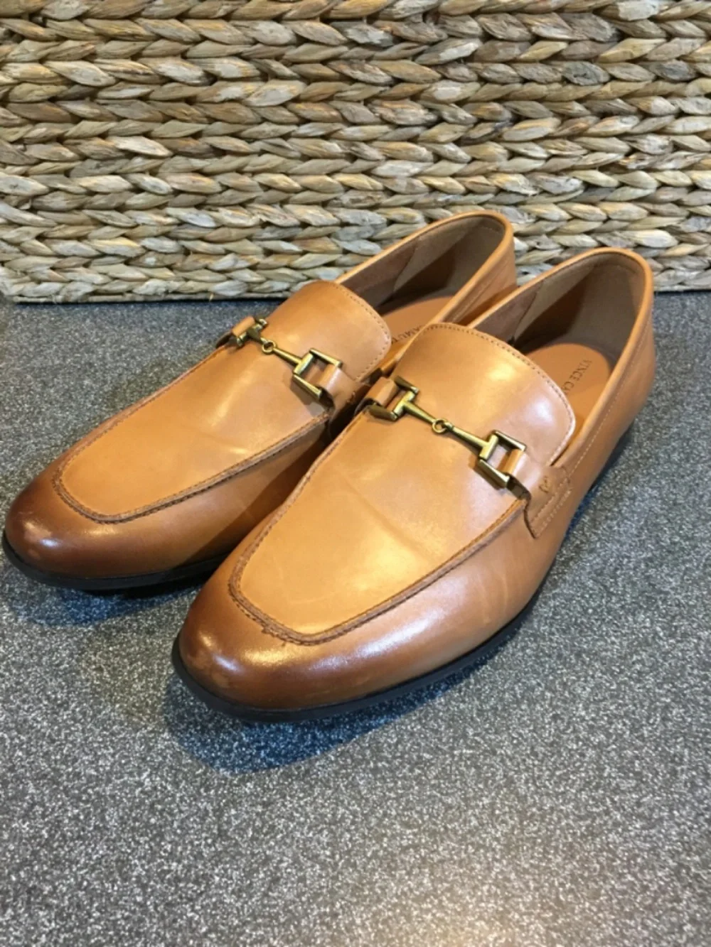 Vince Camuto Men's Tan Leather Bit Loafers